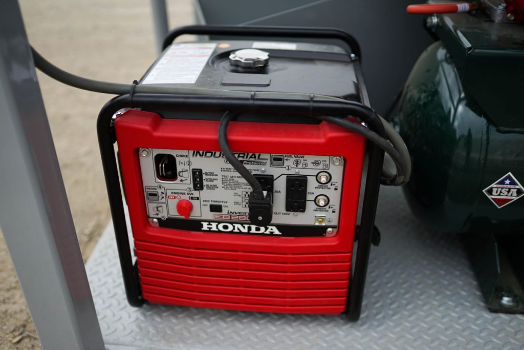 honda powered 13 hp rolair compressor and honda powered 2000w inverter generator baglady inc