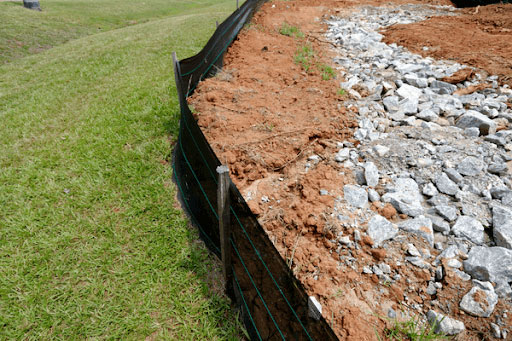 expert silt fencing installed at washington property