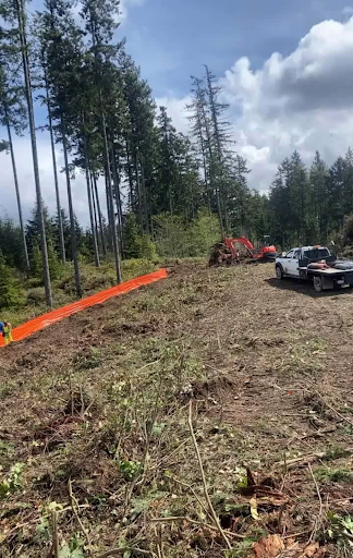 sturdy hi-visibility fencing installed at Puyallup, WA forest area